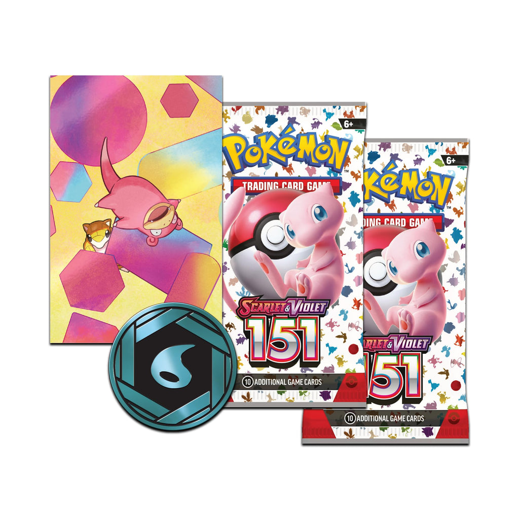 Pokémon TCG: Scarlet & Violet—151 Mini Tin – Slowpoke (2 Booster Packs, 1 Coin & 1 Art Card)