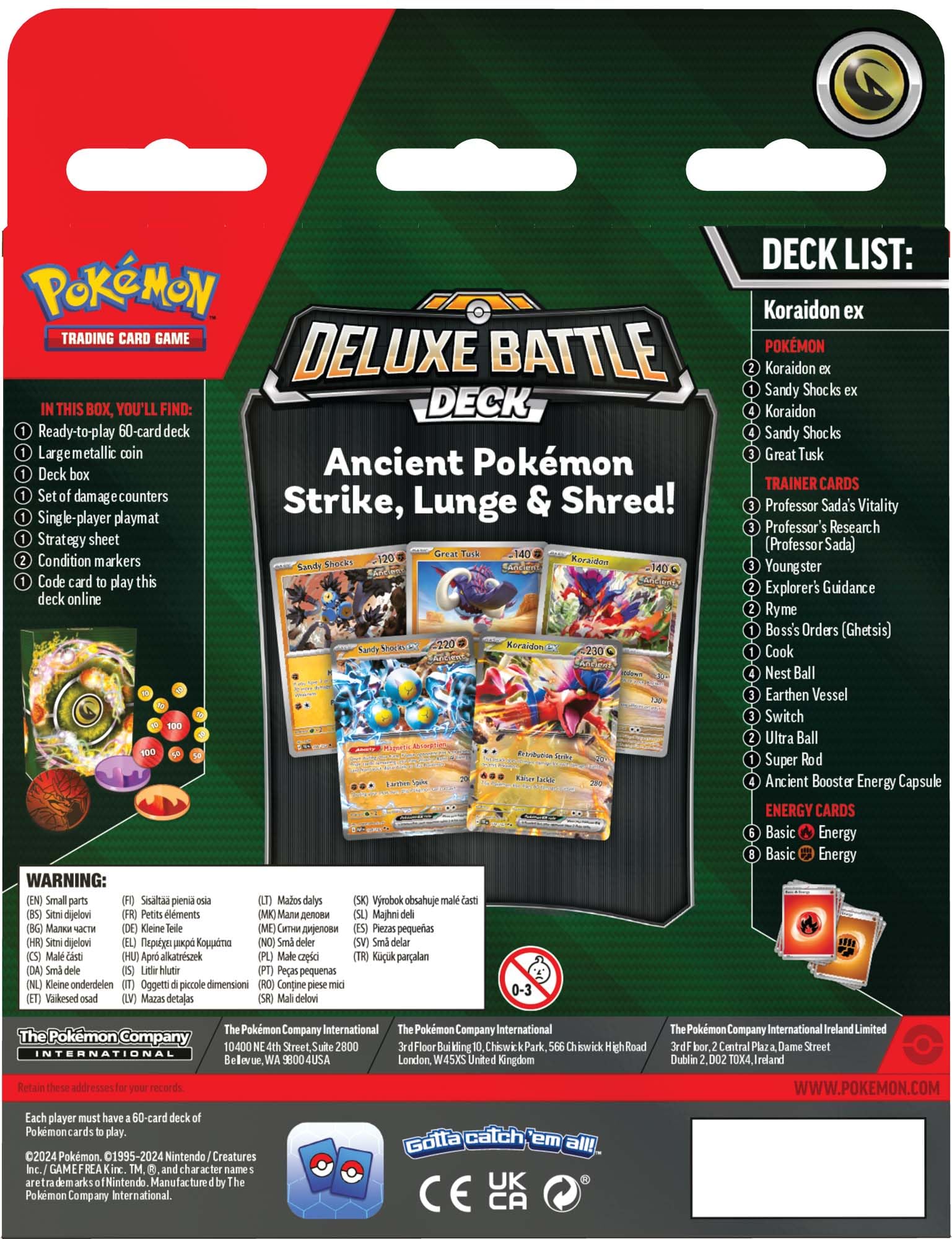 Pokemon TCG: Miraidon/Koraidon ex Deluxe Battle Deck