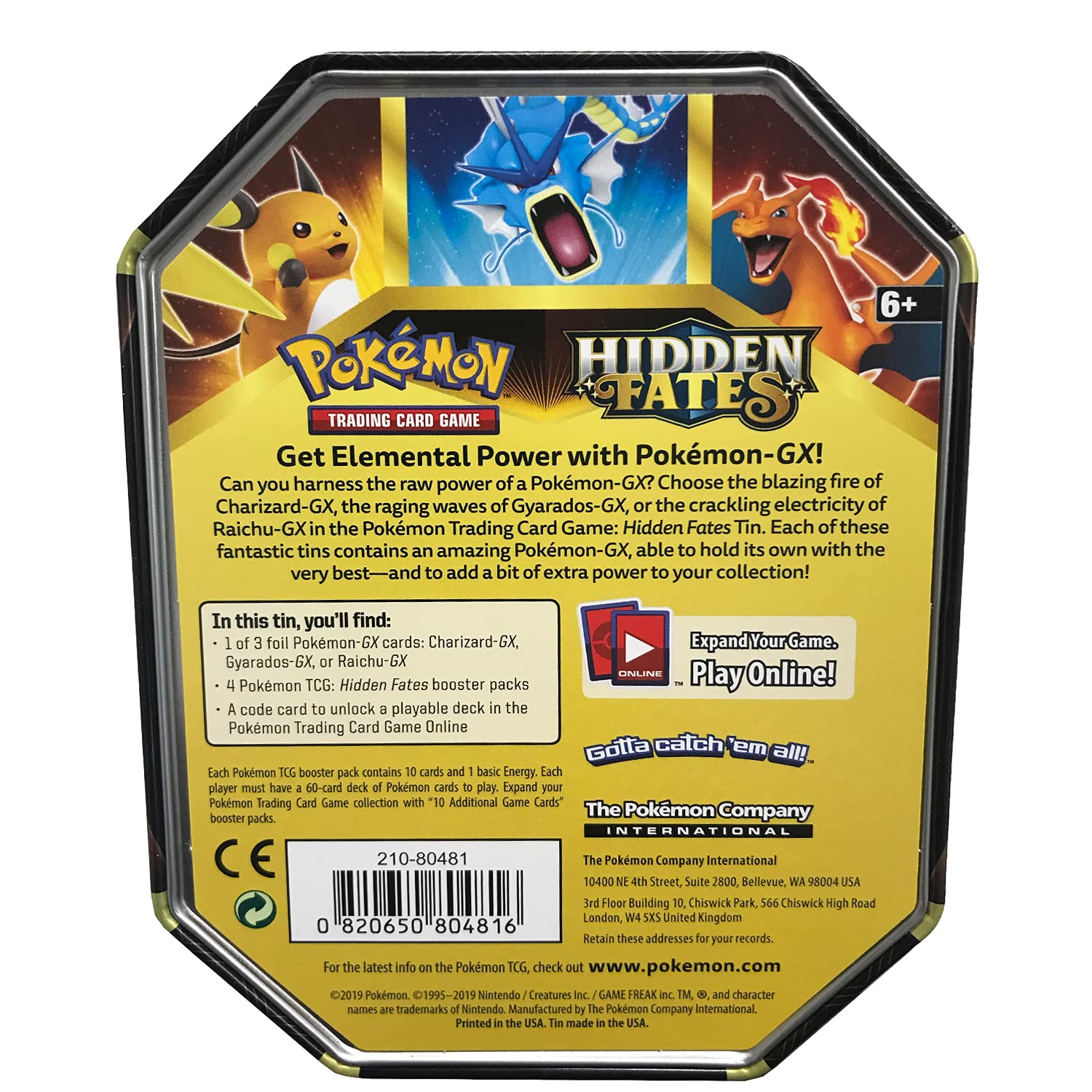 Hidden Fates Tin: Charizard-GX