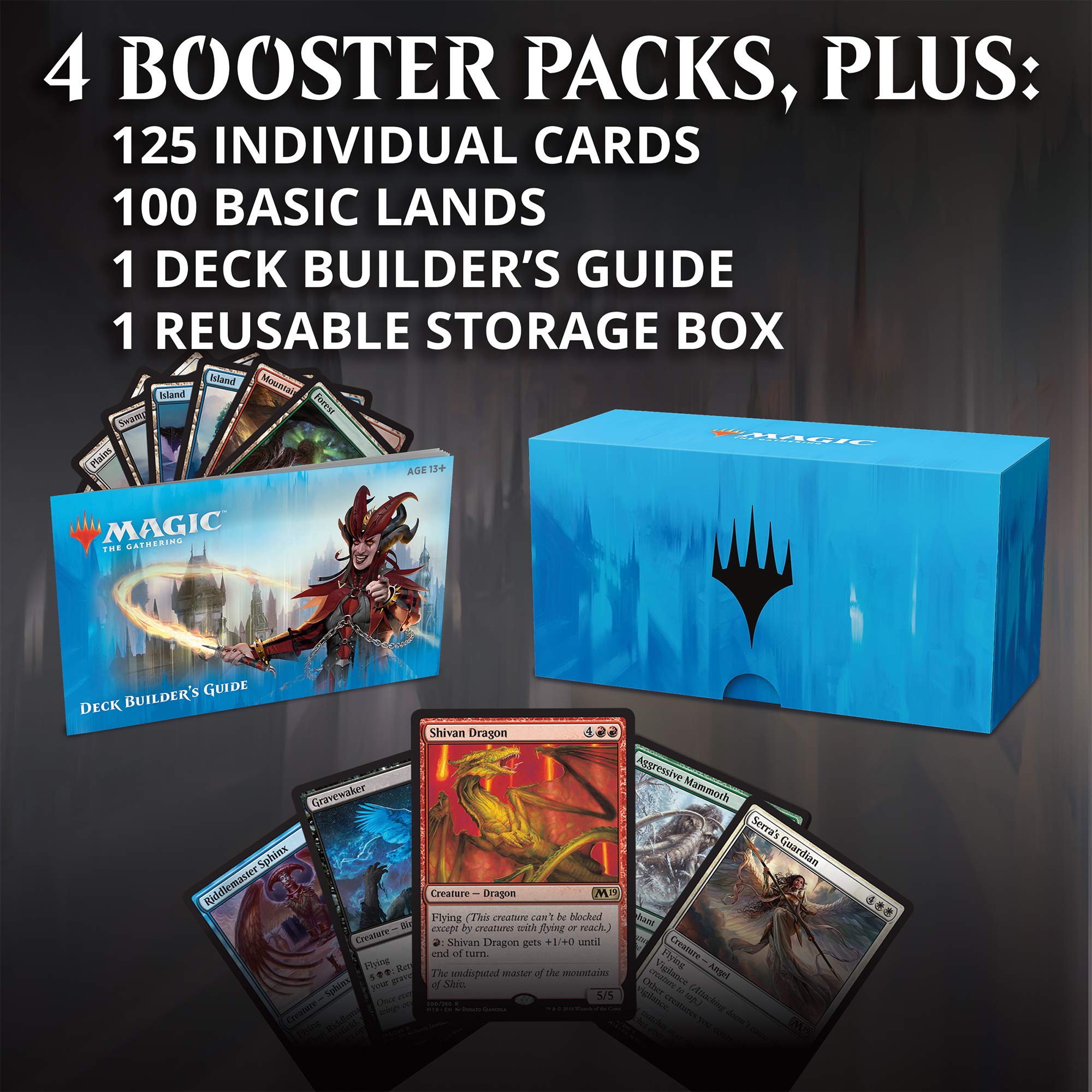 Magic: The Gathering Ravnica Allegiance Deck Builder's Toolkit | 4 Booster Packs | 125 Cards