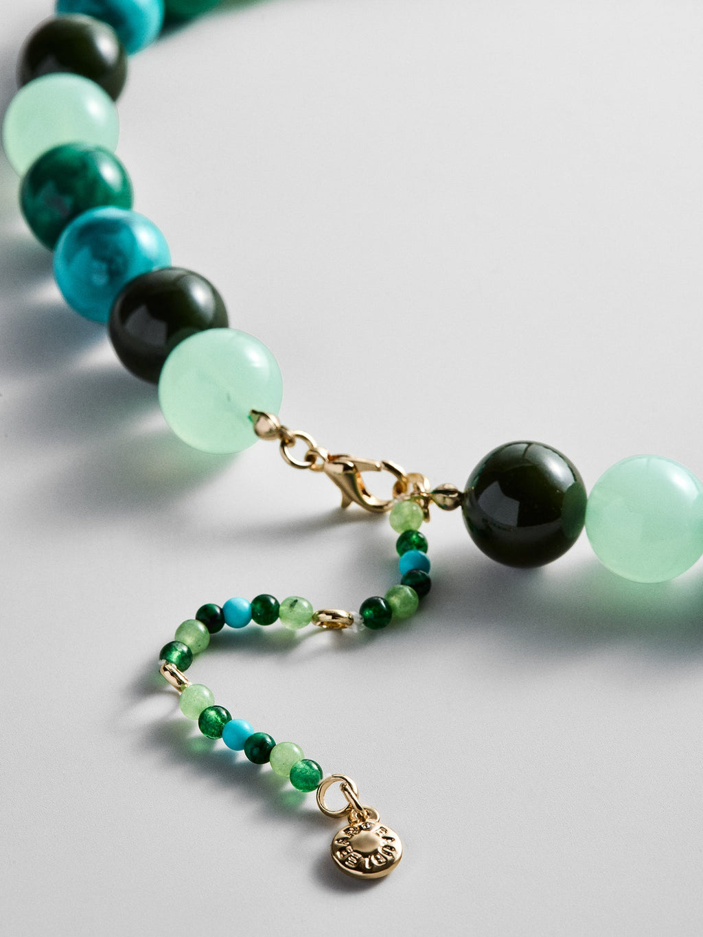 Mini Jane Beaded Necklace - Blue Multi Bead