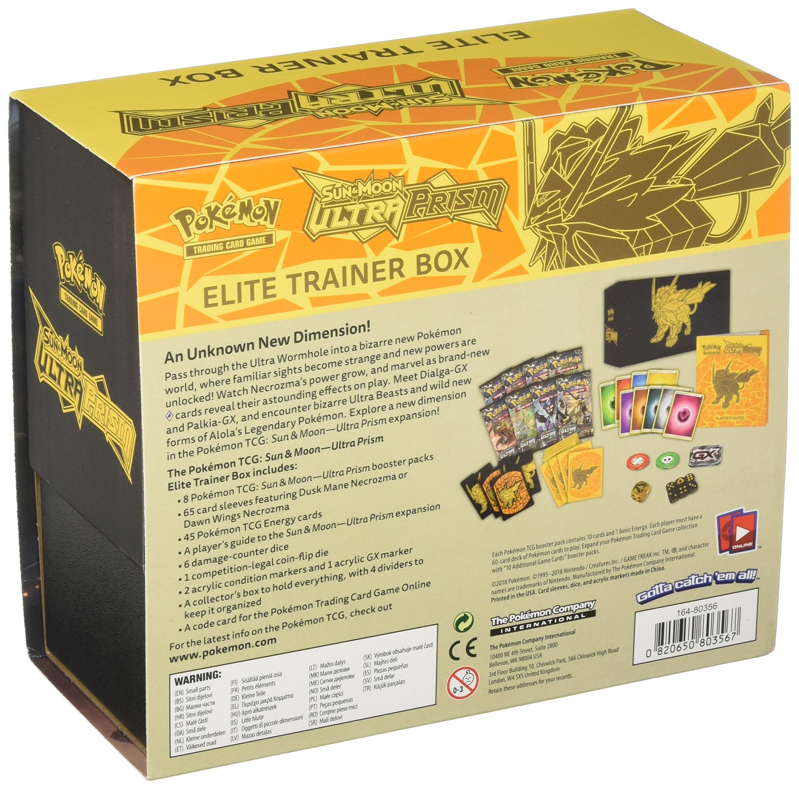 Pokemon TCG: Sun and Moon Ultra Prism Necrozma Elite Trainer Box Dusk Mane