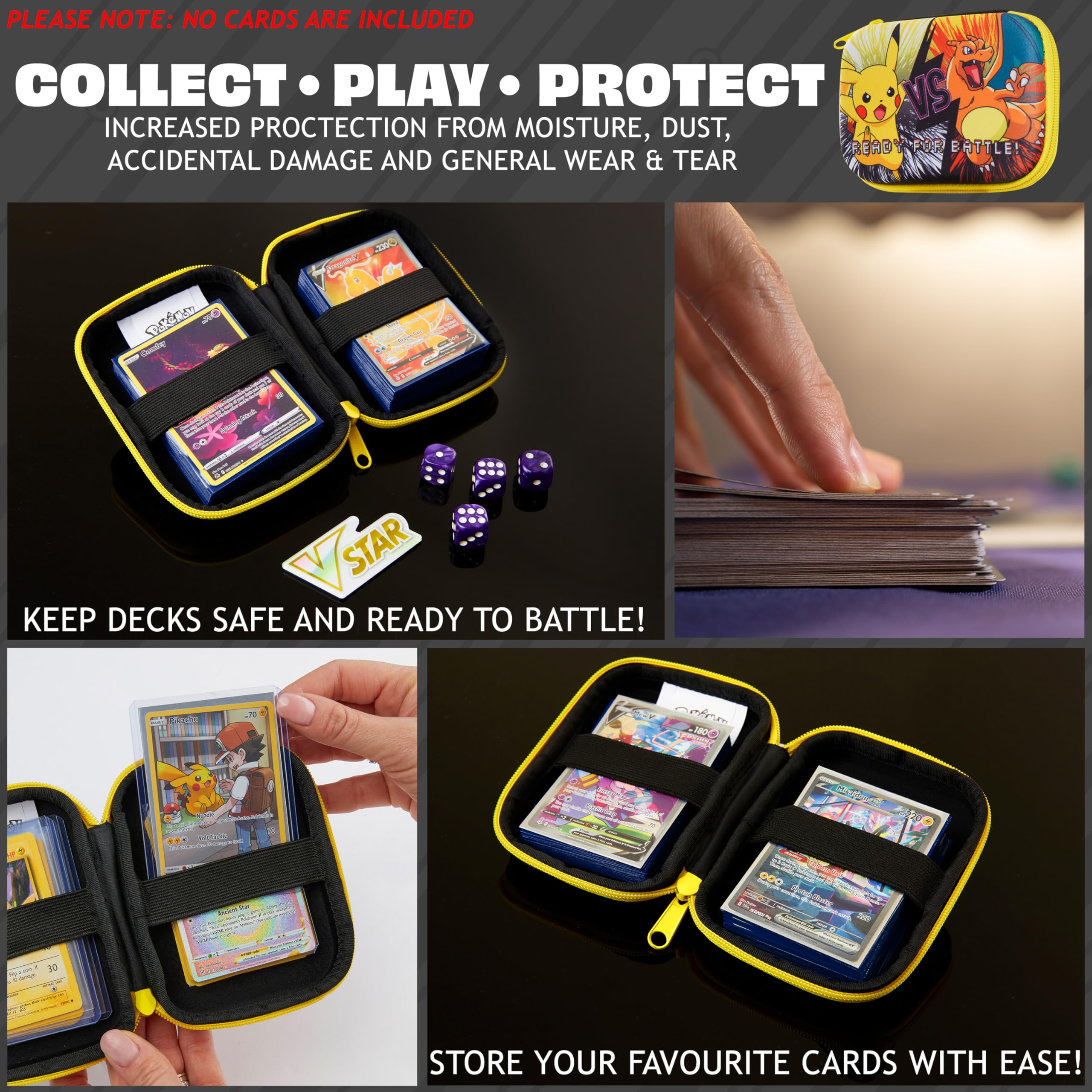 Pokemon Card Binder Card Box Playing Card Case Travel Storage Case Holds 200+ Cards, Anime Gifts