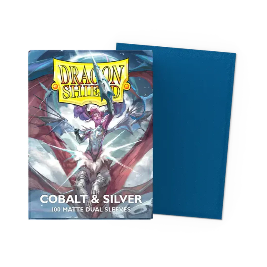 Dragon Shield Game Sleeves 100ct - Matte Dual Cobalt & Silver Standard