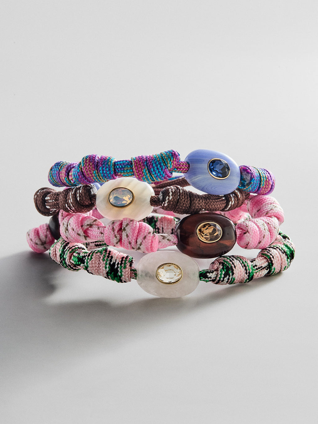 True Aura Semi-Precious Paracord Bracelet - Moonstone