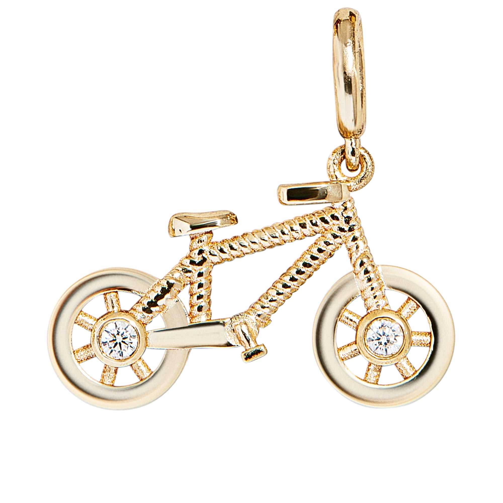 Sports Cluster Charm - Bicycle - Clear