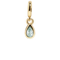 Birthstone Cluster Charm - Aquamarine/Gold