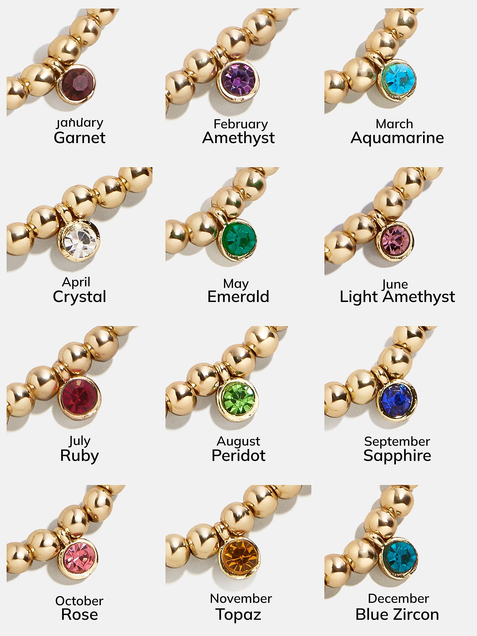 Birthstone Pisa Bracelet - Crystal
