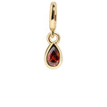 Birthstone Cluster Charm - Ruby/Gold