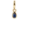 Birthstone Cluster Charm - Sapphire/Gold