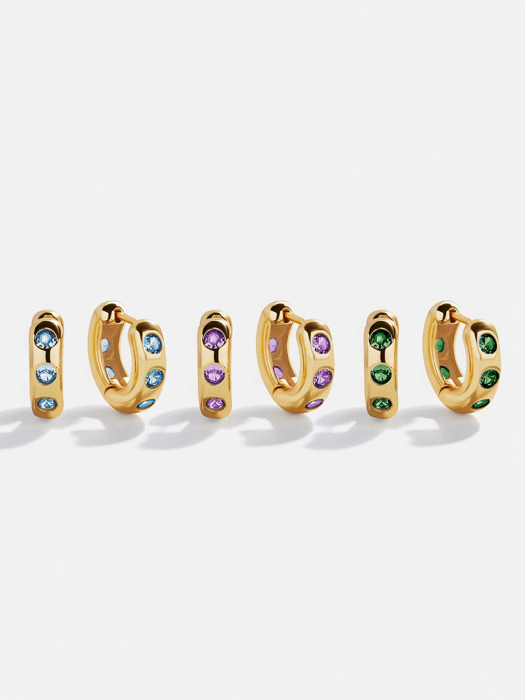 Sydney 18K Gold Plated Sterling Silver Birthstone Earrings - Rose