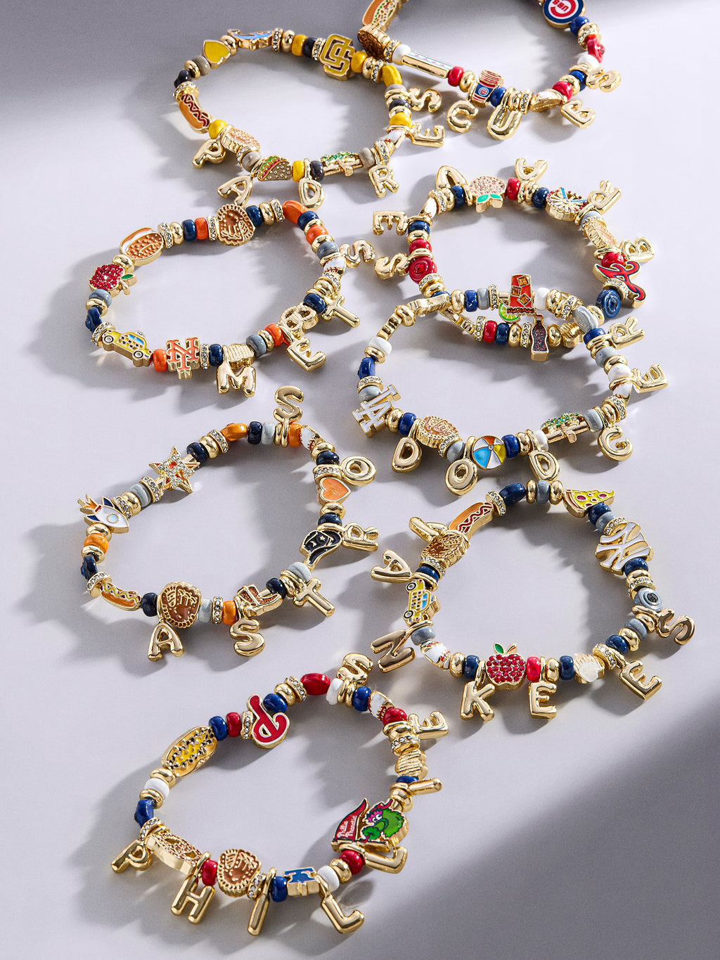 MLB Motif Beaded Bracelet - New York Yankees