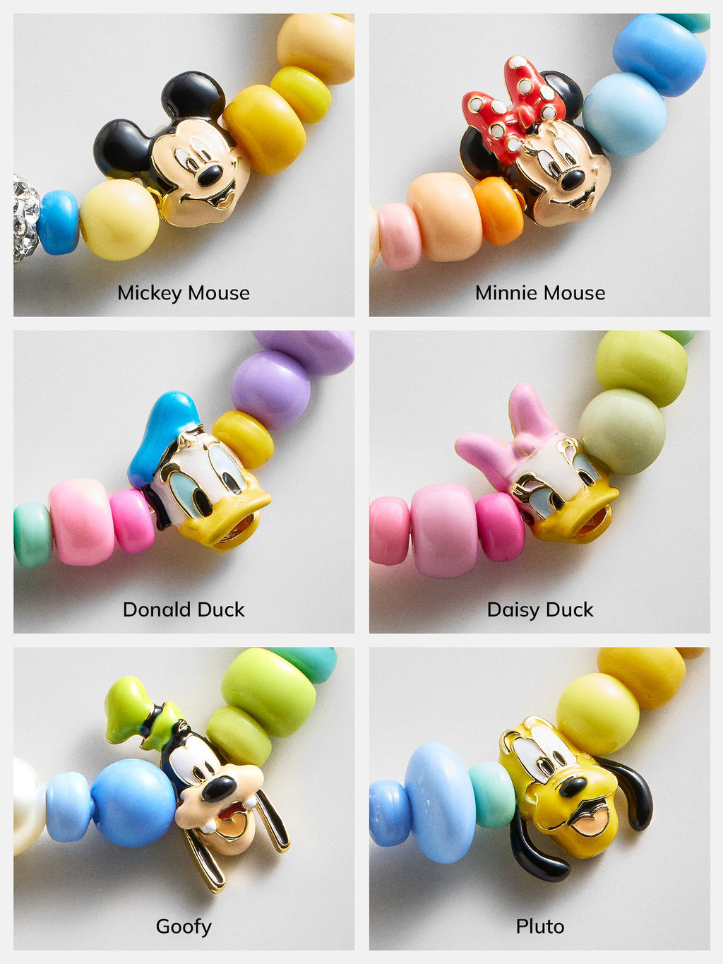 Disney Goofy Beaded Multicolored Charm Bracelet - Goofy