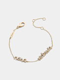 14K Gold/Pavé Custom Script Multi Name Bracelet - 2 Names