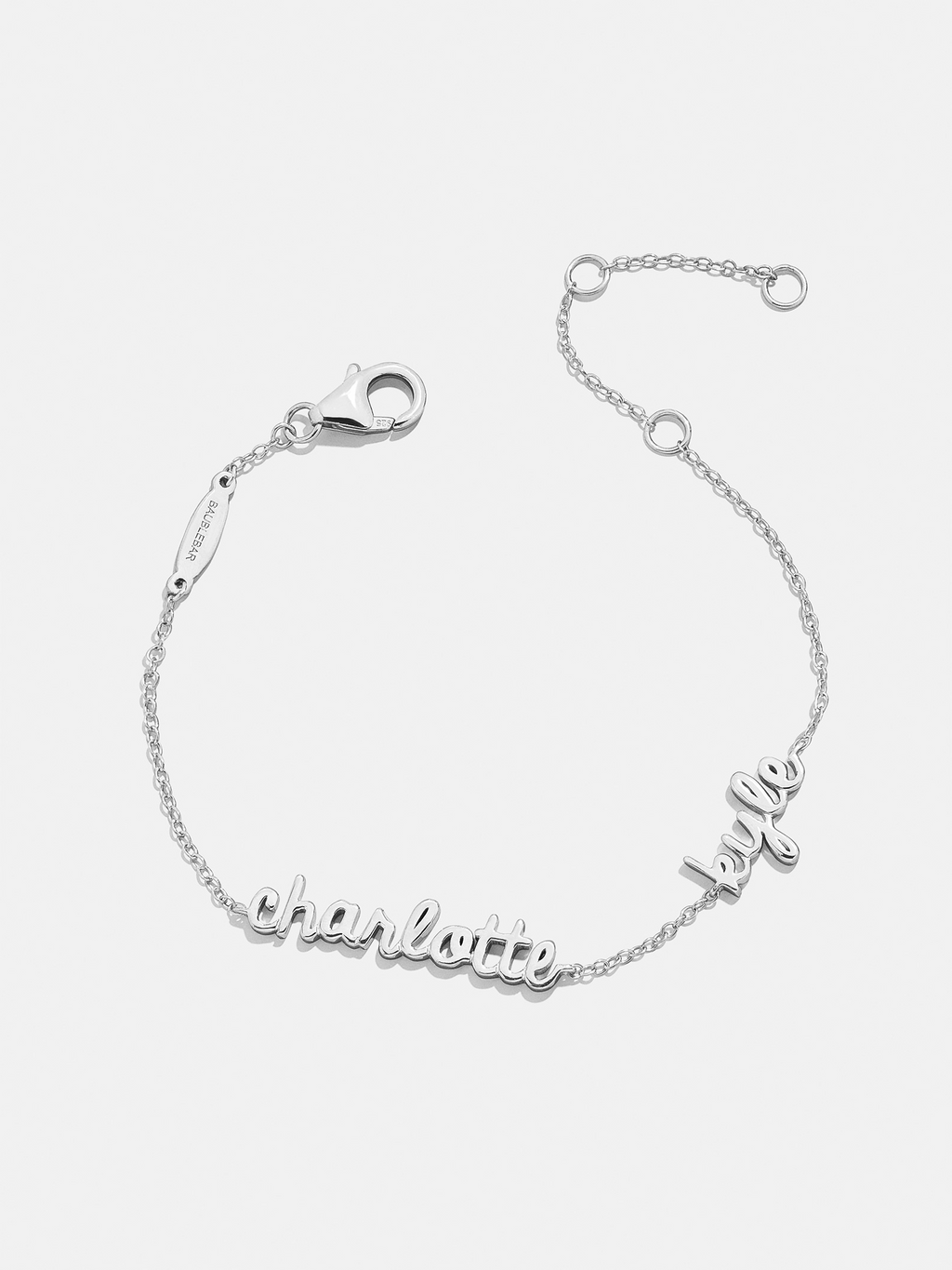 Sterling Silver Custom Script Multi Name Bracelet - 2 Names