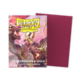 Dragon Shield Game Sleeves 100ct - Matte Dual Pomegranate & Gold Standard