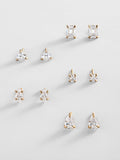 Debra 14K Gold Earrings - Round Stone