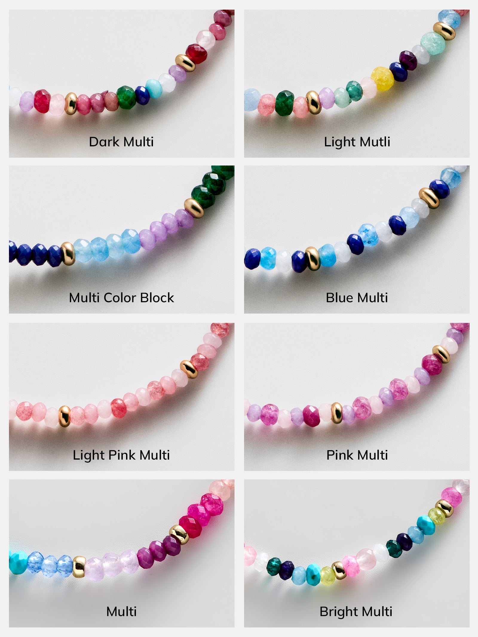Emily Semi-Precious Bracelet - Multi Color Block