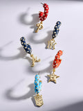 MLB Enamel Hoop Earrings - New York Yankees