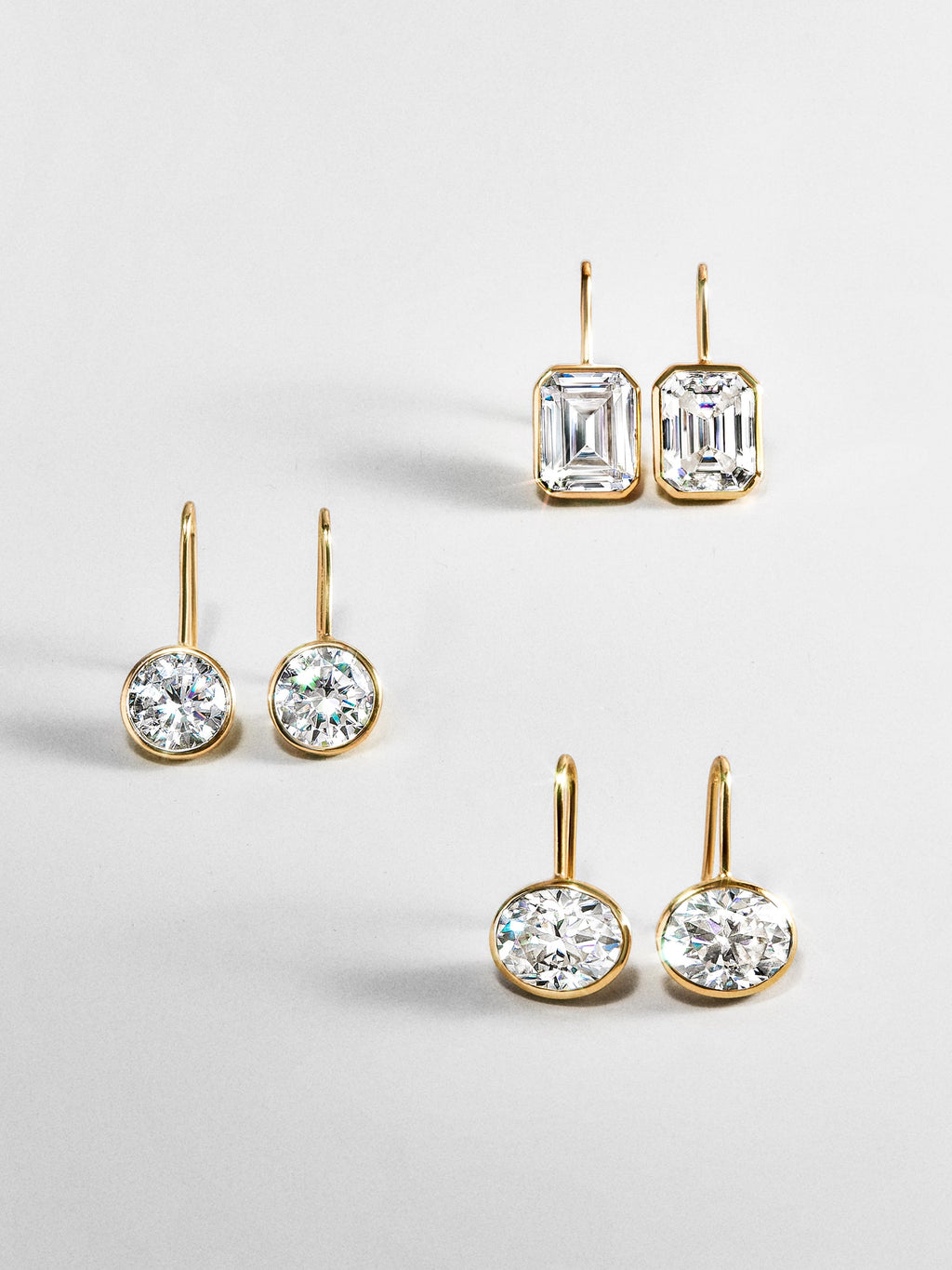 Fallon 14K Gold Bezel Earrings - Gold