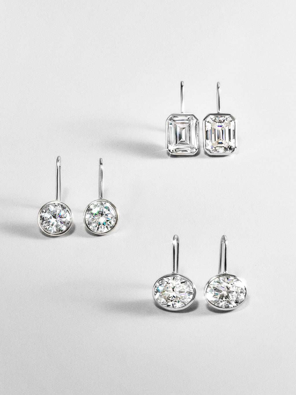 Fallon Sterling Silver Bezel Earrings - Silver