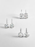 Fallon Sterling Silver Bezel Earrings - Silver