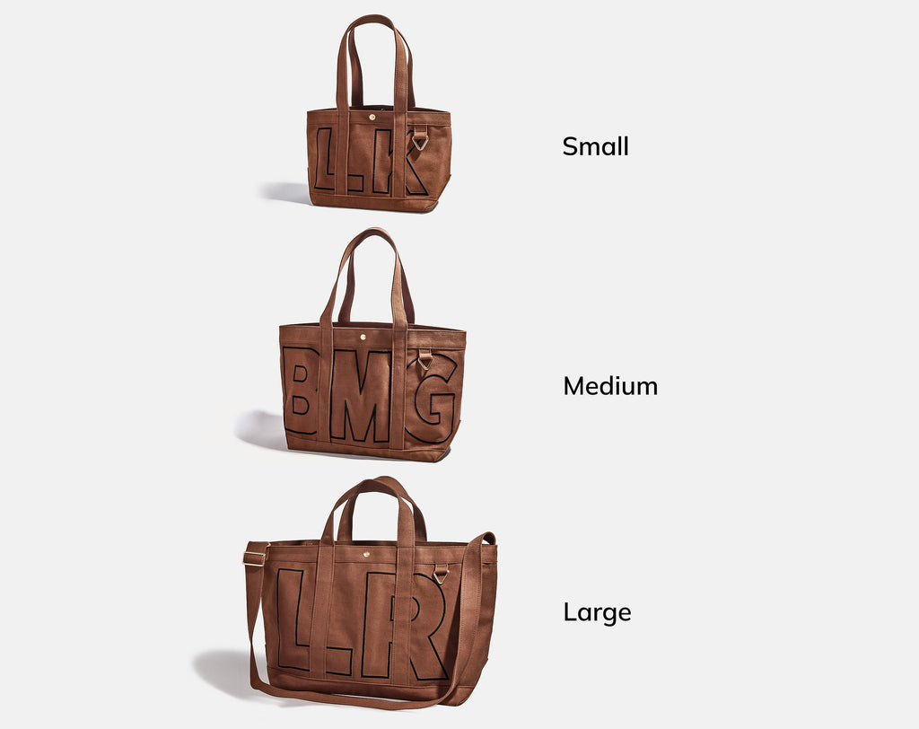 Solid Custom Alpha Tote - Chocolate Brown