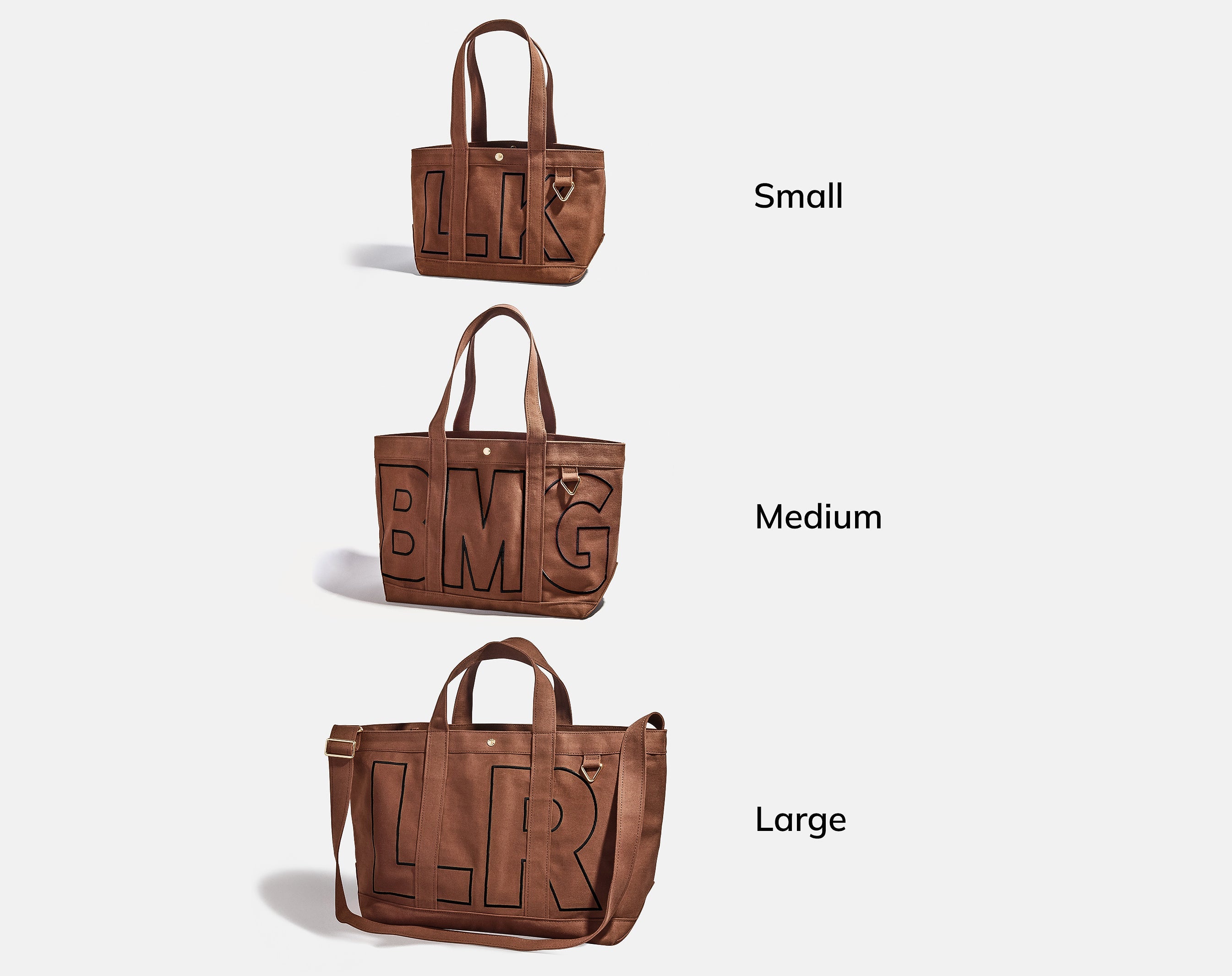Solid Custom Alpha Tote - Chocolate Brown