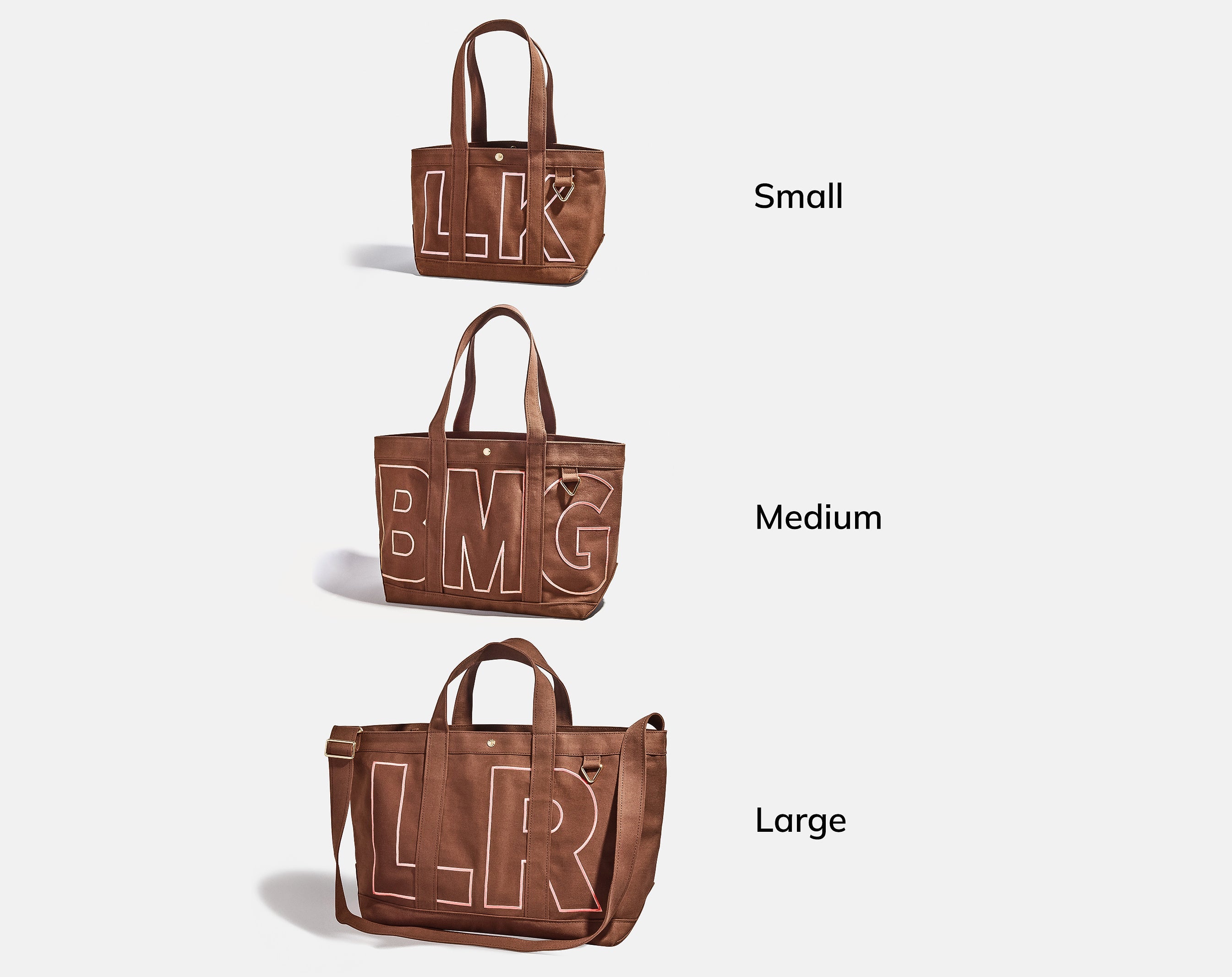 Solid Custom Alpha Tote - Chocolate Brown