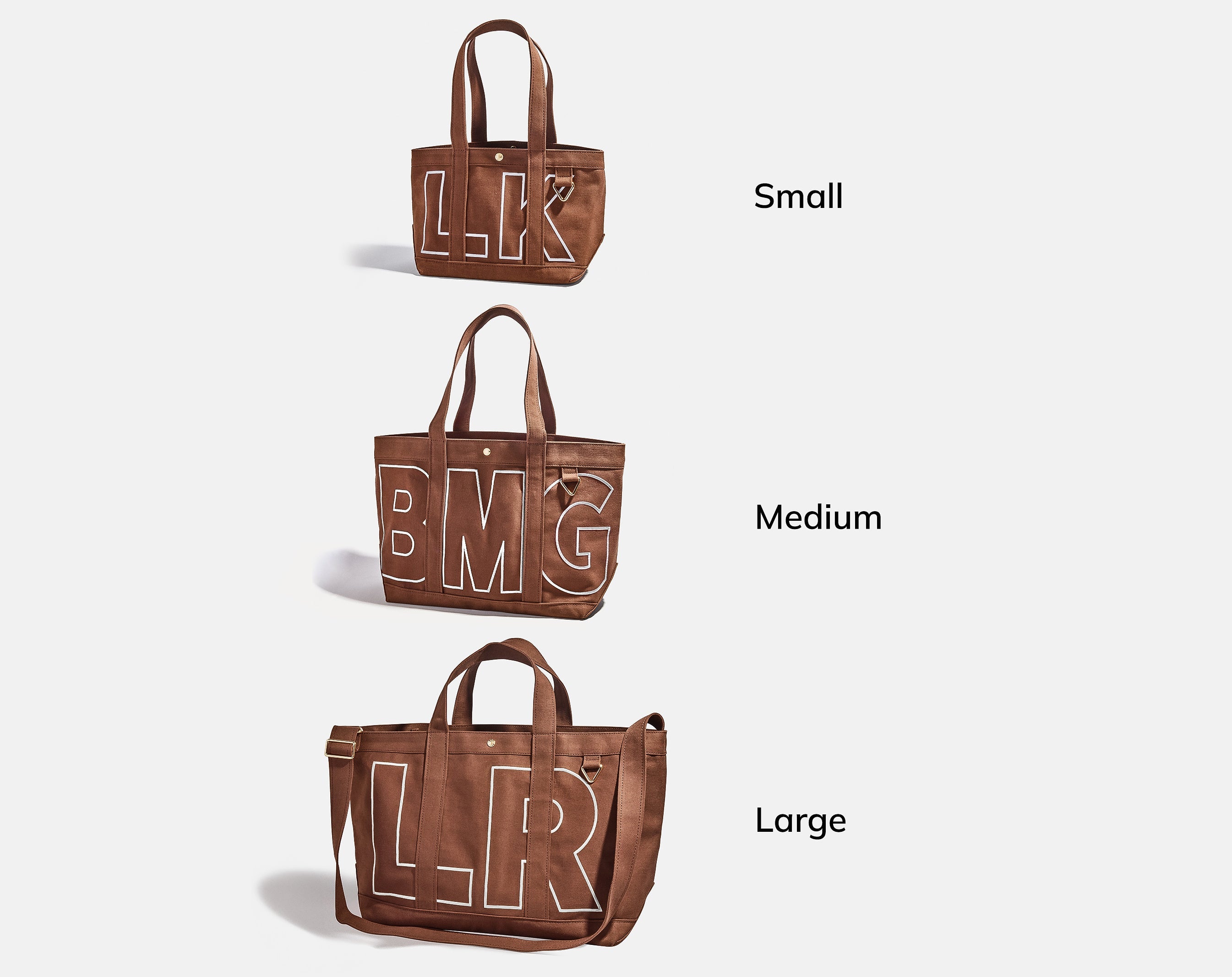 Solid Custom Alpha Tote - Chocolate Brown