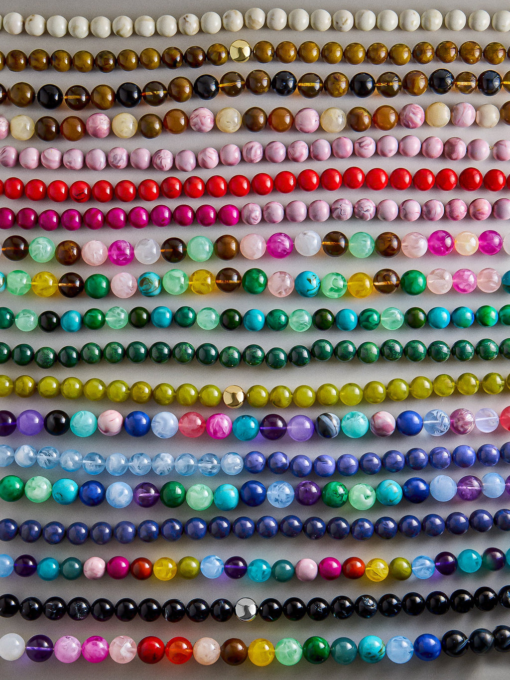 Jane Beaded Necklace - Natural Multi Bead
