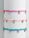 Crystal Beaded Bracelet - Blush