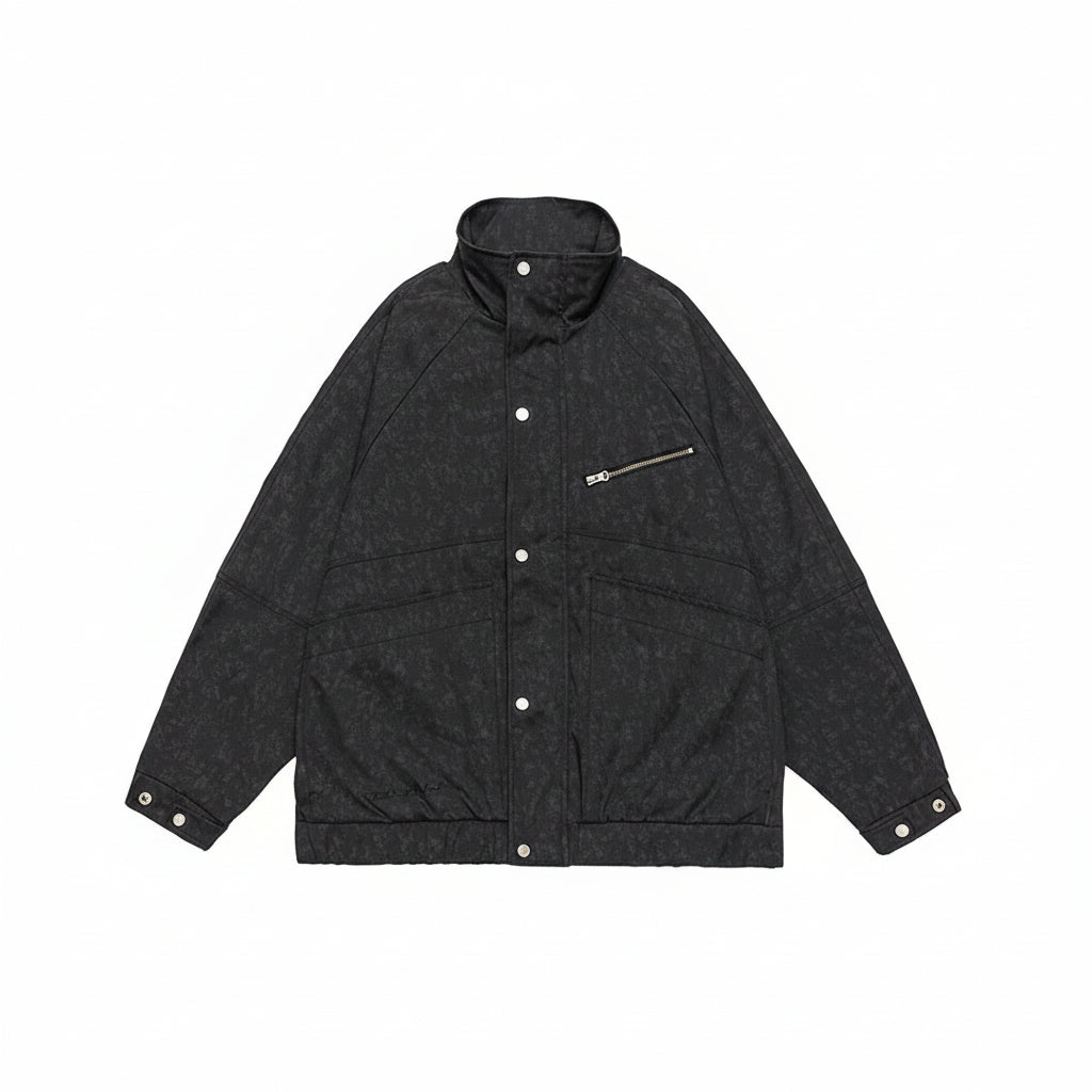 Urban Mechanical Style Hooded Loose Fit Jacket for men