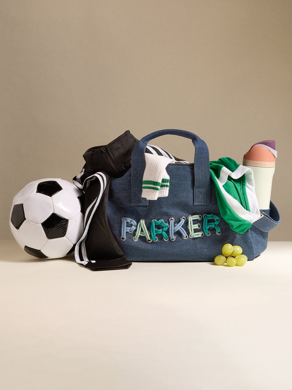 Thready to Go Kids’ Custom Duffle - Dark Denim/Blue Multi