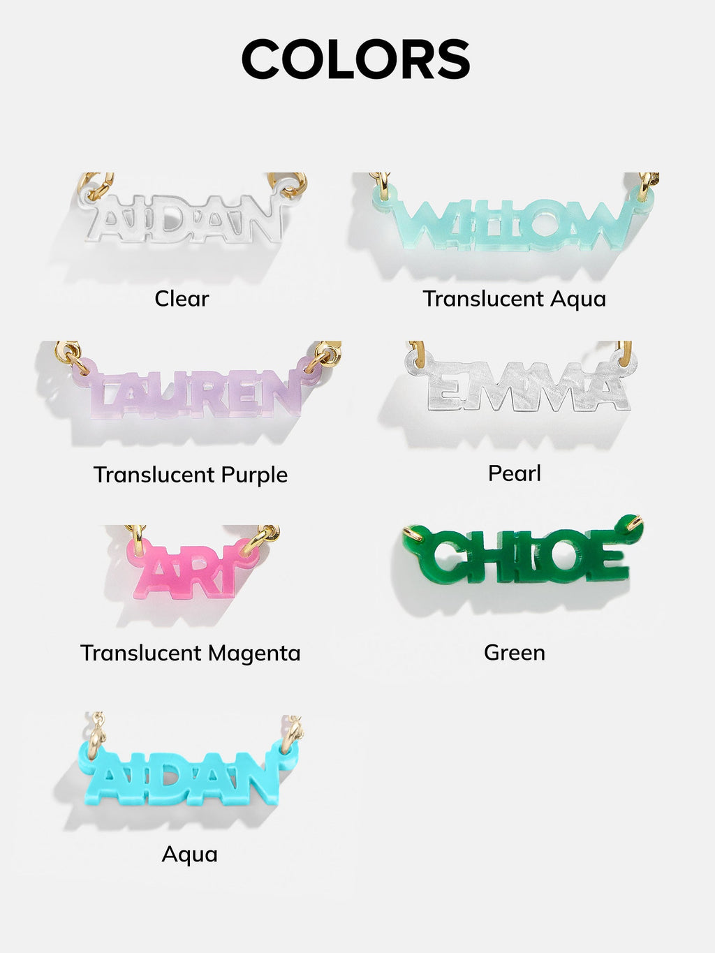 Pisa Kids' Custom Nameplate Necklace - Pisa Chain