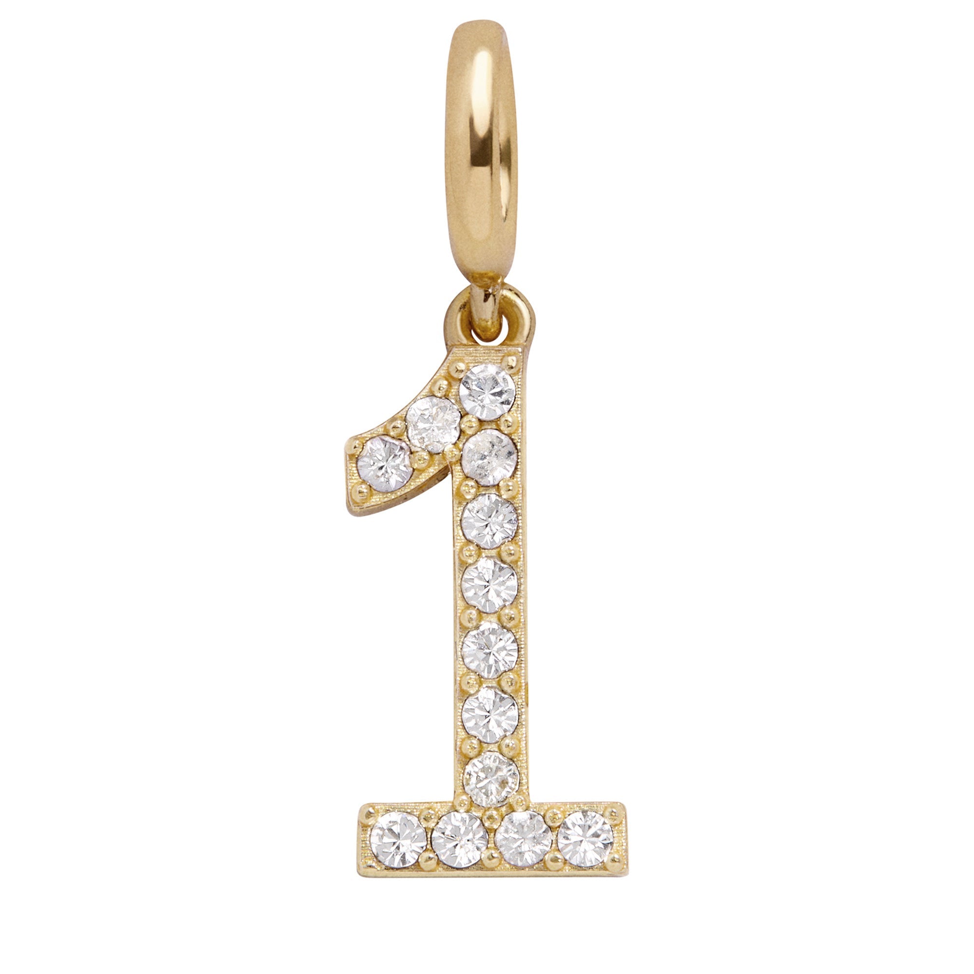Pavé Number Cluster Charm - 1