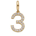 Pavé Number Cluster Charm - 3