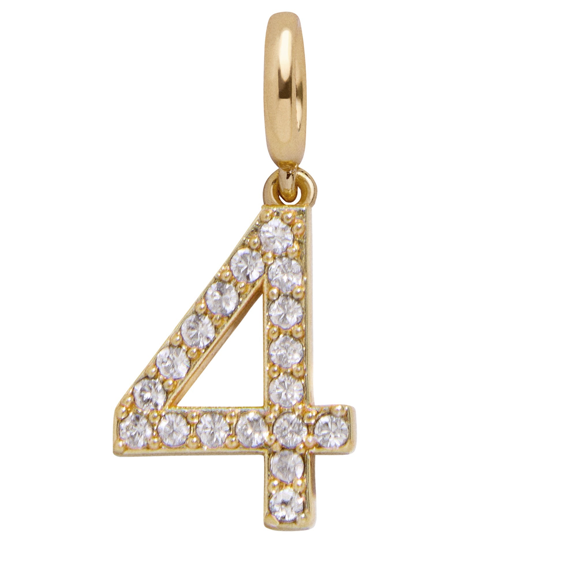 Pavé Number Cluster Charm - 4