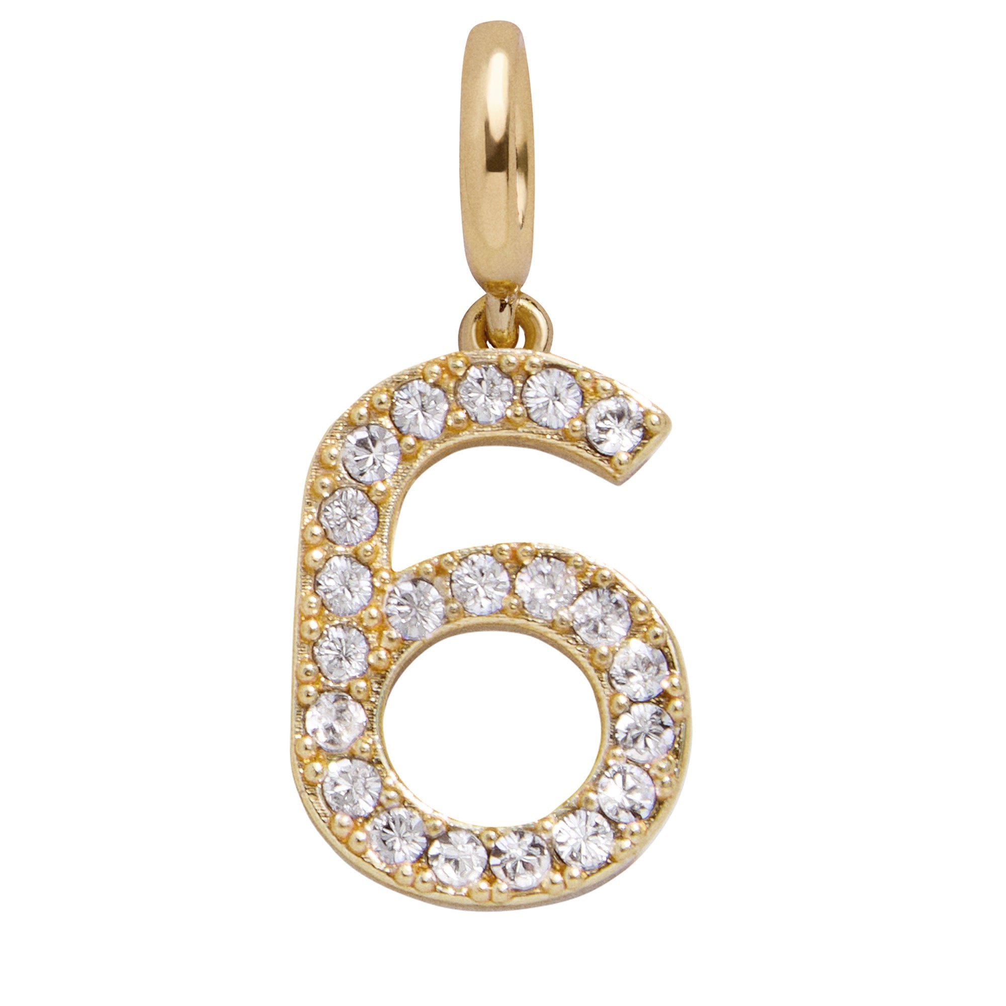 Pavé Number Cluster Charm - 6