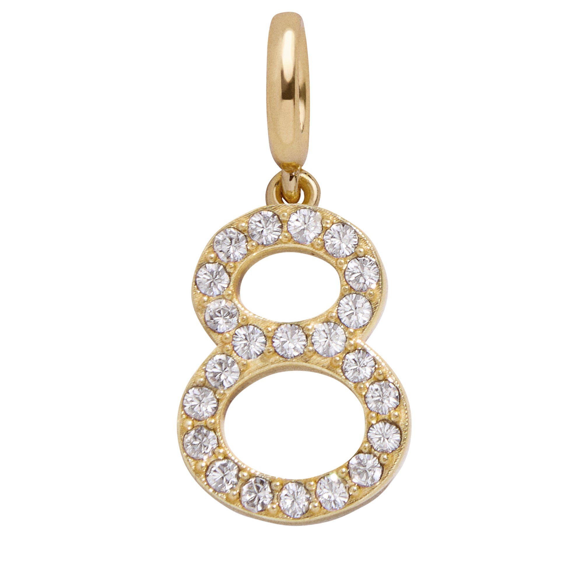 Pavé Number Cluster Charm - 8
