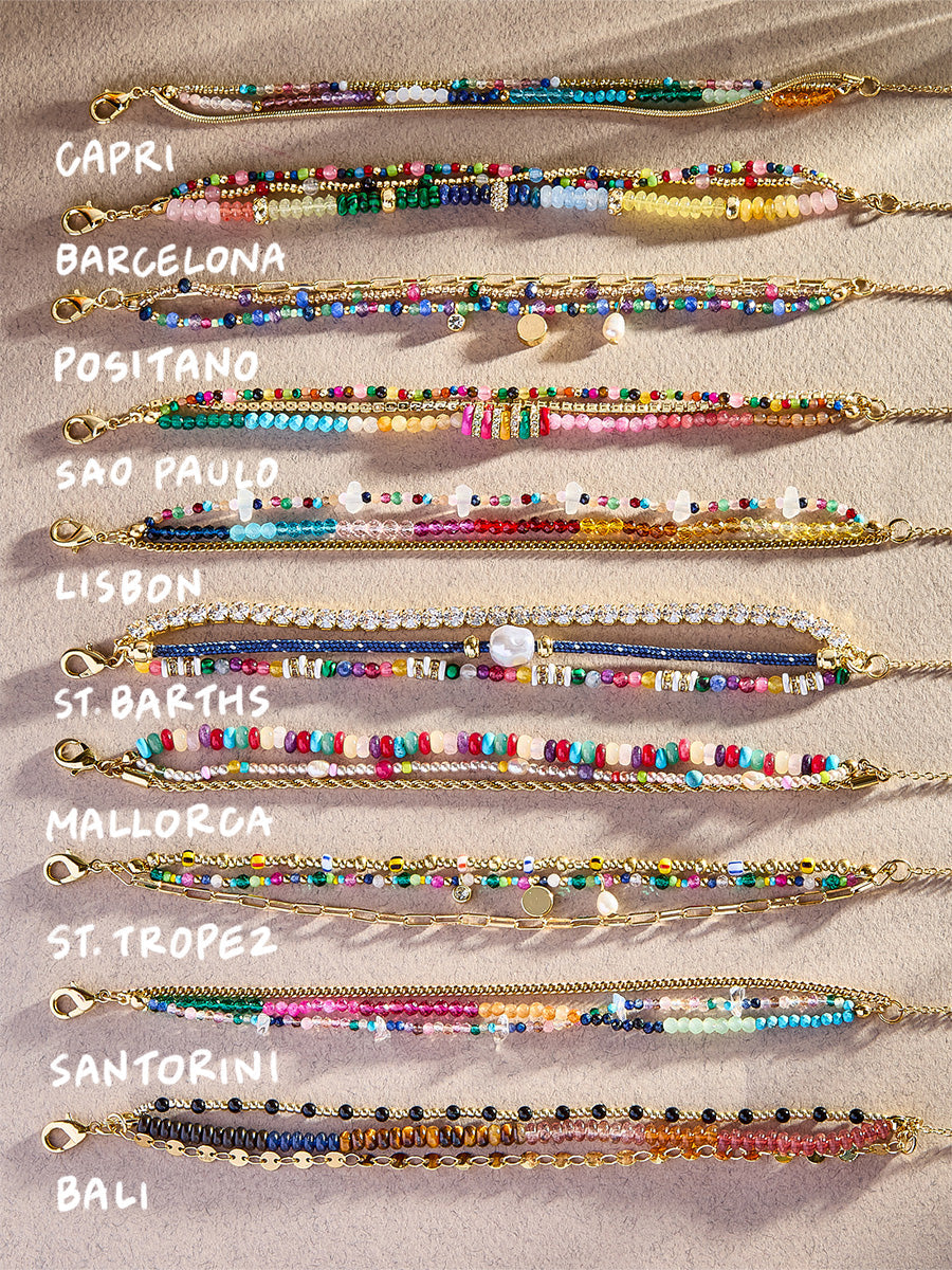Rowan Semi-Precious Layered Bracelet - Sao Paulo