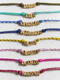 Bubble Letter Custom Paracord Necklace - Hot Pink