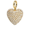 Heart Cluster Charm - Puffy Pave