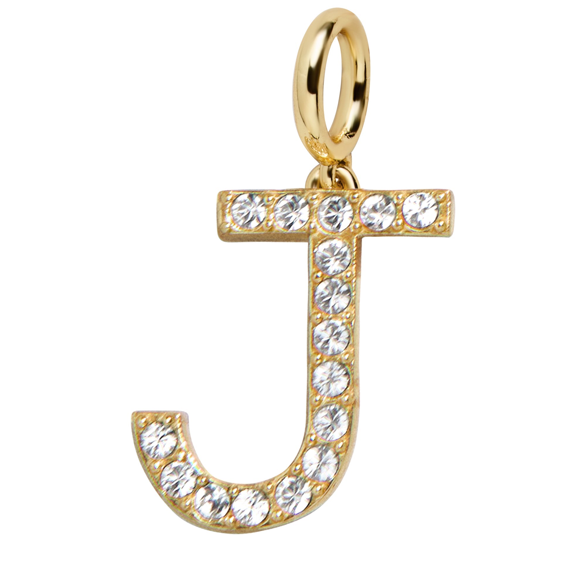 Pavé Initial Cluster Charm - J