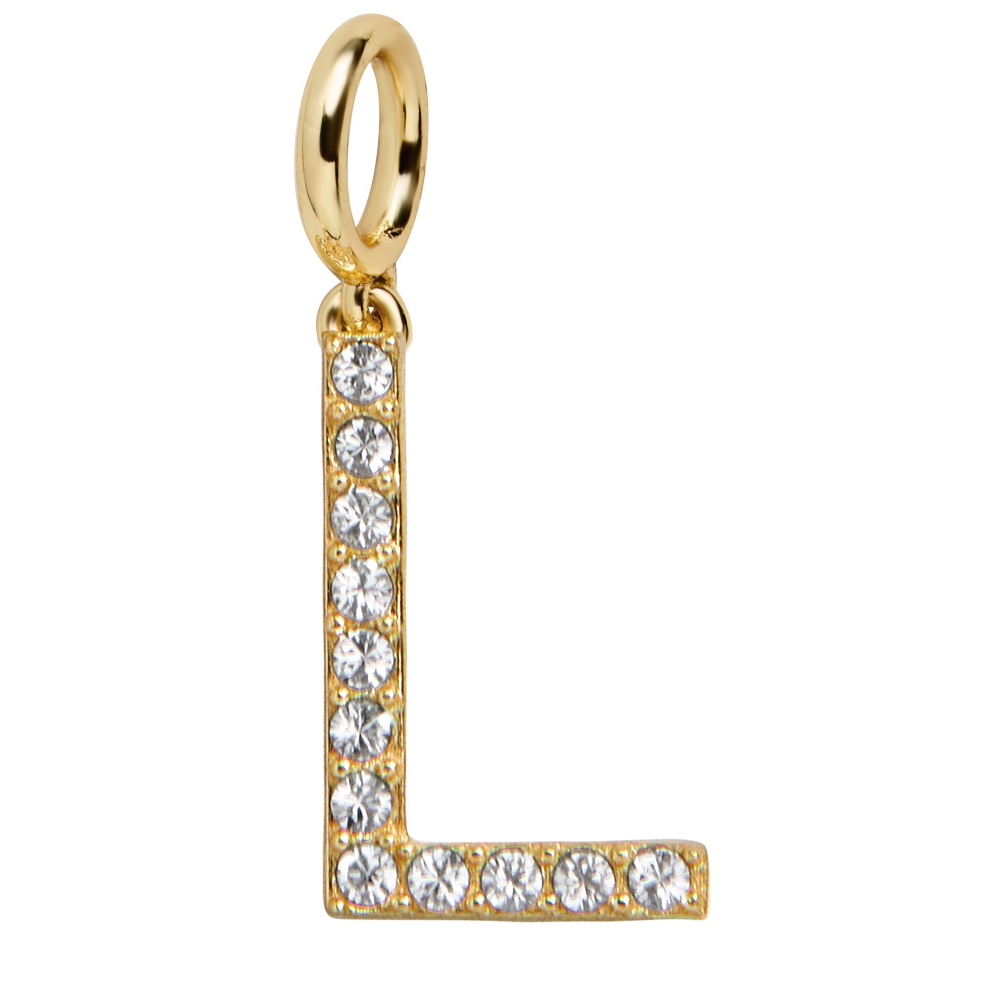 Pavé Initial Cluster Charm - L