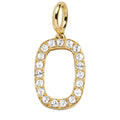 Pavé Initial Cluster Charm - O