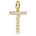 Pavé Initial Cluster Charm - T