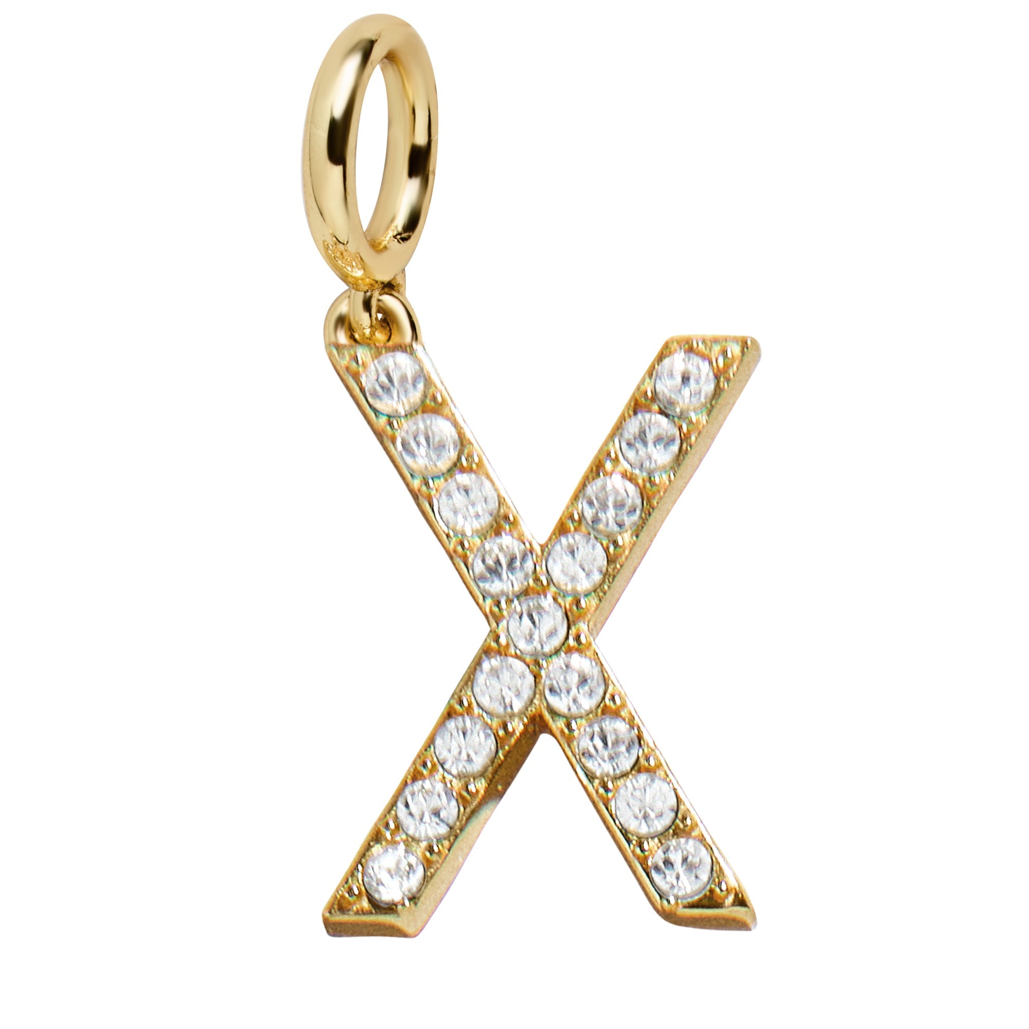 Pavé Initial Cluster Charm - X