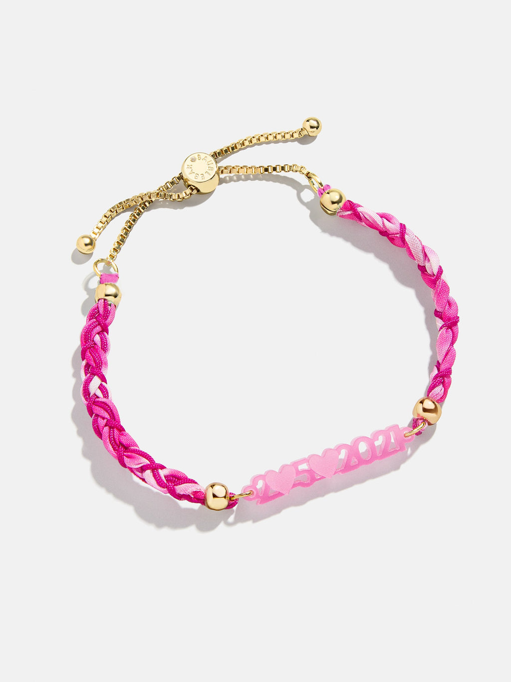 Acrylic Kids' Custom Nameplate Bracelet - Translucent Pink