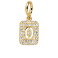Block Pavé Number Cluster Charm - 0